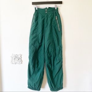 Vintage Bogner Green High Waisted Ski Pants
